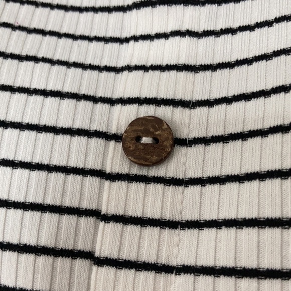 Mind Code black white stripped button up dress - Picture 9 of 17